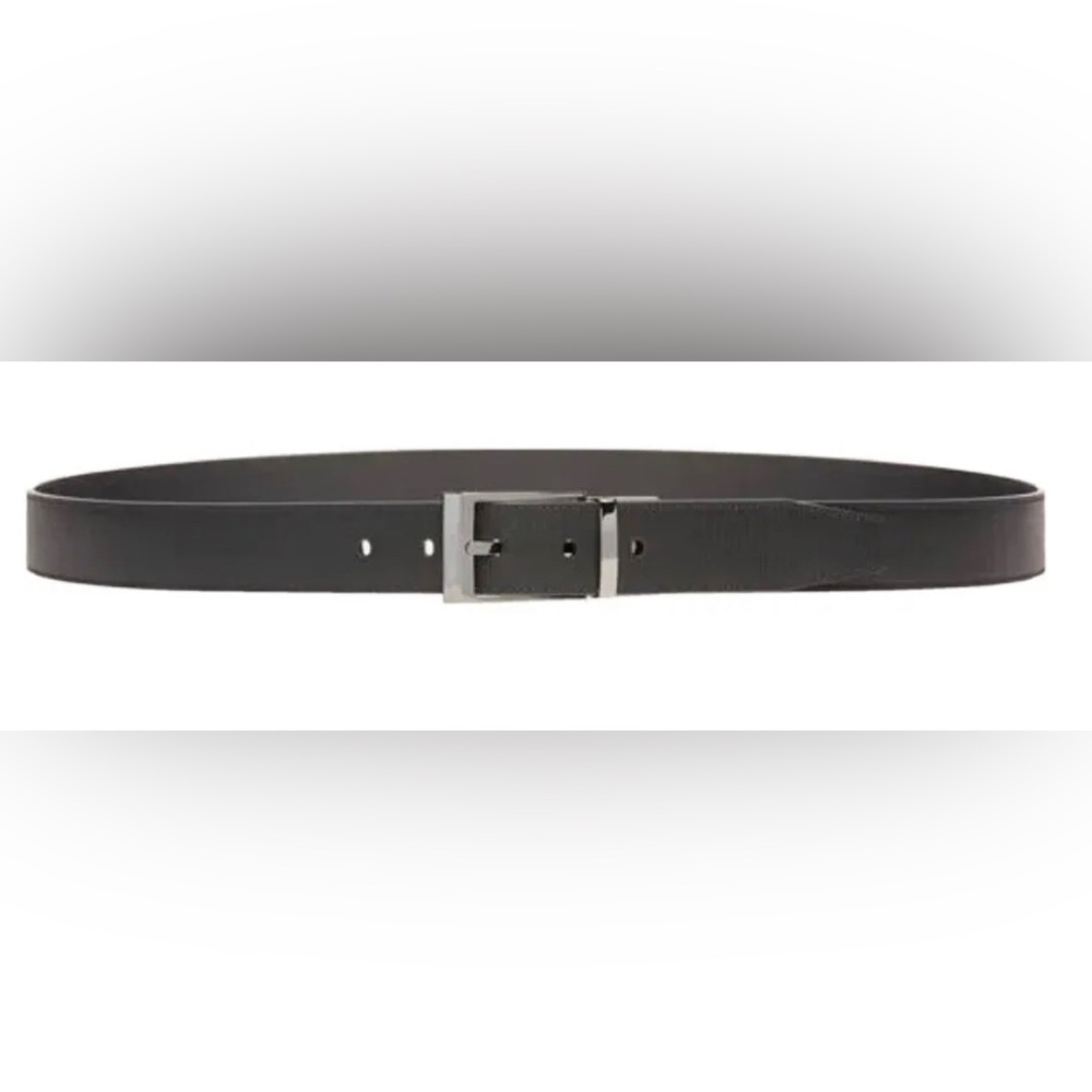 Bally Shiff Calf Leather Adjustable / Reversible Dress Belt In Black, Size 110